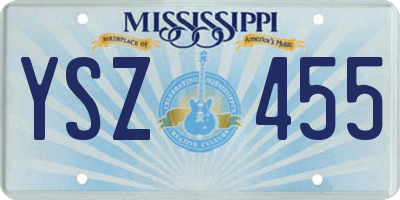 MS license plate YSZ455