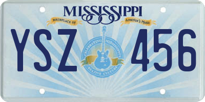 MS license plate YSZ456