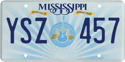MS license plate YSZ457