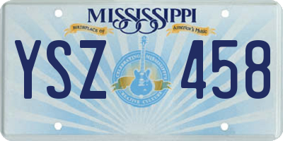 MS license plate YSZ458