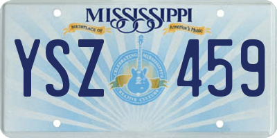 MS license plate YSZ459