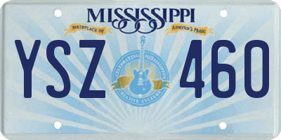 MS license plate YSZ460