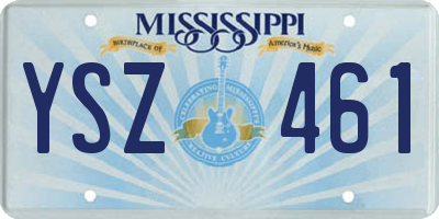 MS license plate YSZ461