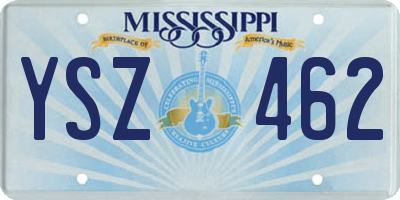 MS license plate YSZ462