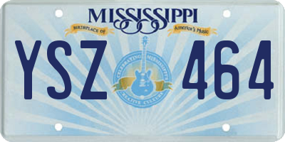 MS license plate YSZ464