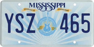 MS license plate YSZ465