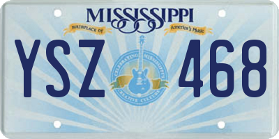 MS license plate YSZ468