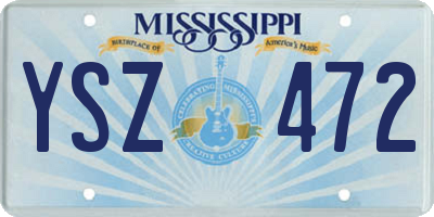 MS license plate YSZ472