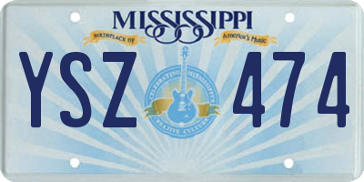 MS license plate YSZ474