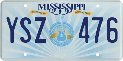MS license plate YSZ476