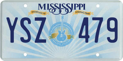 MS license plate YSZ479