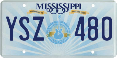 MS license plate YSZ480