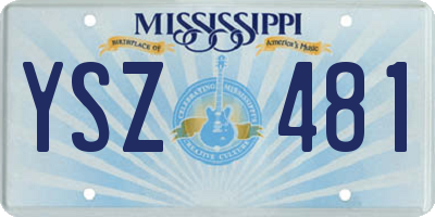 MS license plate YSZ481