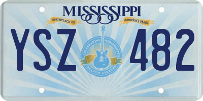 MS license plate YSZ482