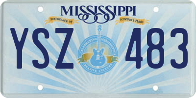 MS license plate YSZ483