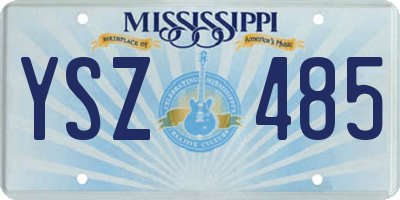 MS license plate YSZ485