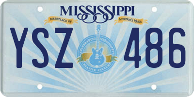 MS license plate YSZ486