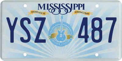 MS license plate YSZ487
