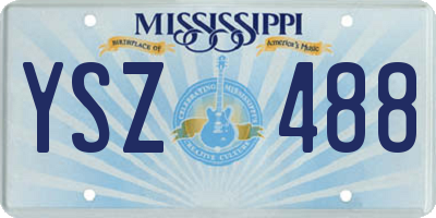 MS license plate YSZ488
