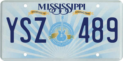 MS license plate YSZ489