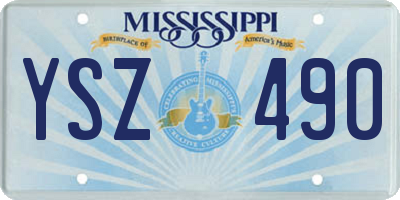 MS license plate YSZ490