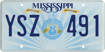 MS license plate YSZ491