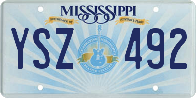 MS license plate YSZ492