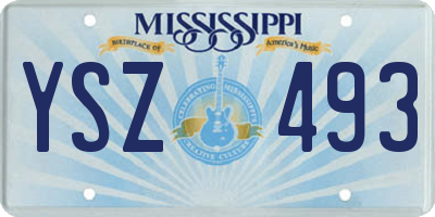 MS license plate YSZ493