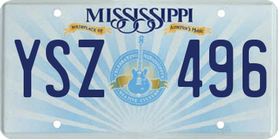 MS license plate YSZ496