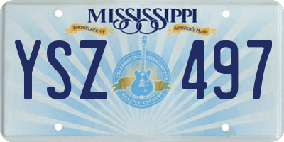 MS license plate YSZ497