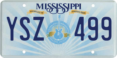 MS license plate YSZ499