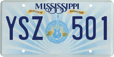 MS license plate YSZ501