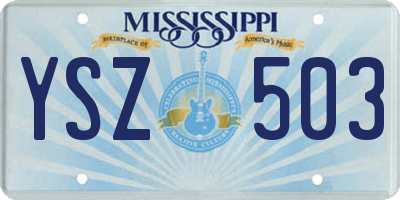 MS license plate YSZ503