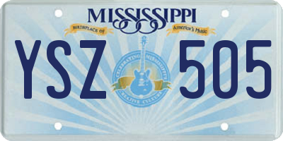 MS license plate YSZ505