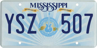 MS license plate YSZ507