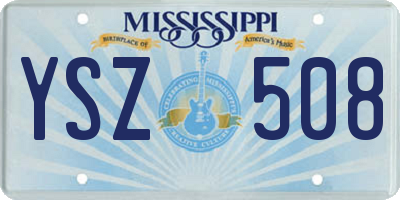 MS license plate YSZ508