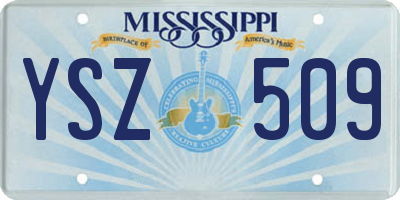 MS license plate YSZ509