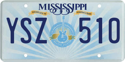 MS license plate YSZ510