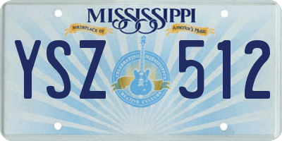 MS license plate YSZ512