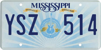 MS license plate YSZ514