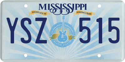 MS license plate YSZ515