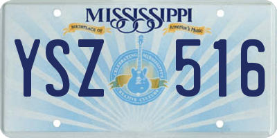 MS license plate YSZ516