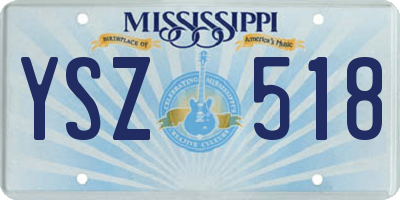 MS license plate YSZ518