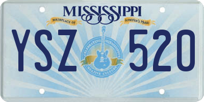 MS license plate YSZ520