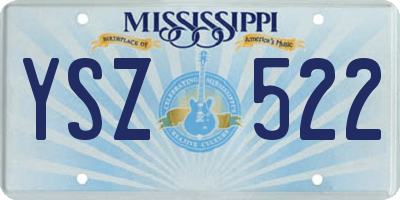 MS license plate YSZ522