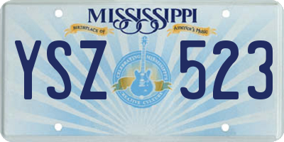 MS license plate YSZ523