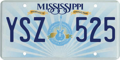 MS license plate YSZ525