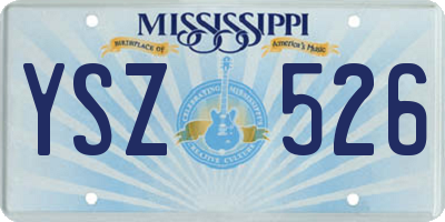 MS license plate YSZ526