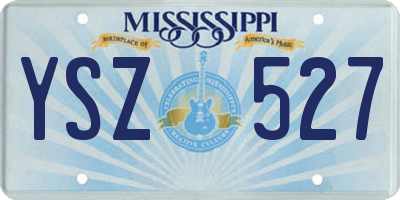 MS license plate YSZ527