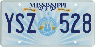 MS license plate YSZ528